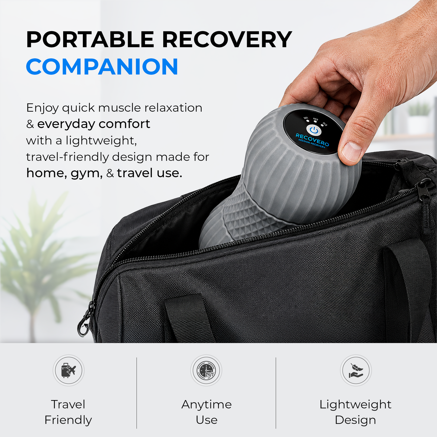 Recovero Portable Vibrating Massage Roller